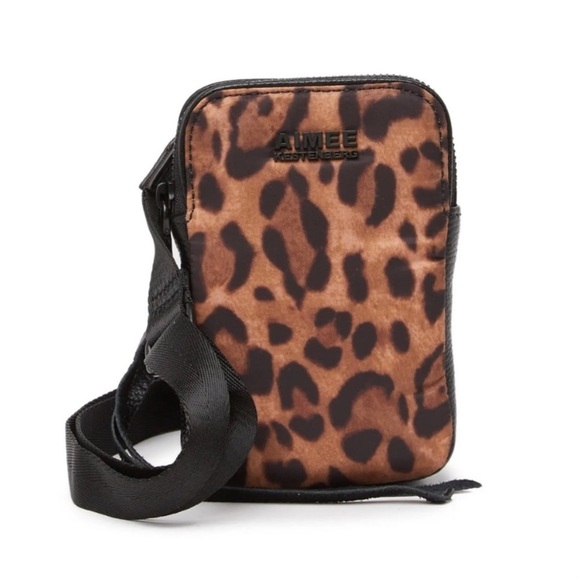 Aimee Kestenberg Just Saying in Jungle Leopard Nylon Adjustable Crossbody Bag - Picture 3 of 11